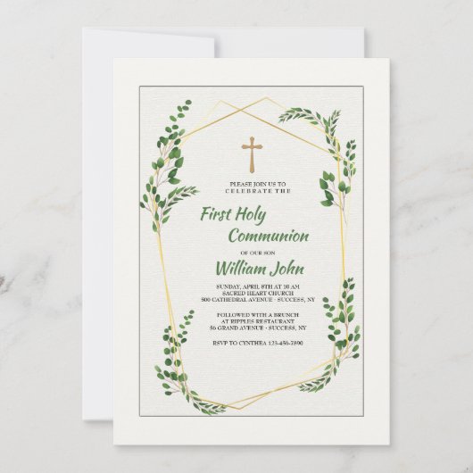 Smaragd verzweigt sich Einladung (Vorderseite)