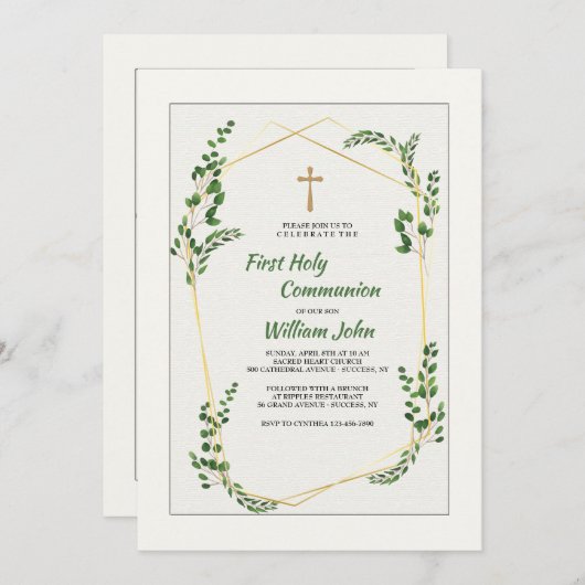 Smaragd verzweigt sich Einladung (Vorne/Hinten)