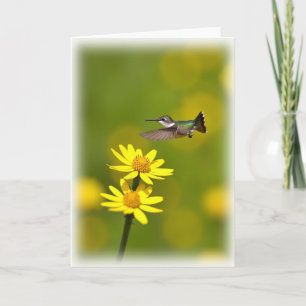 Smaragd-Vogel-Blumen-Muttertagskarte Karte