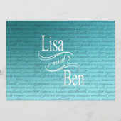 Smaragd wässert tropisches Aqua des Menükarte (Rückseite)