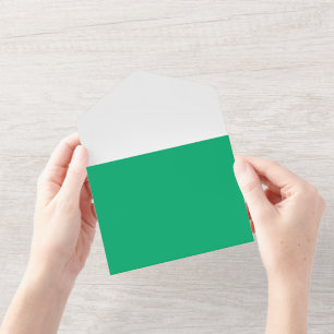 Smaragd- & Weiß-Hochzeitsmailer – Anpassbar All In One Einladung