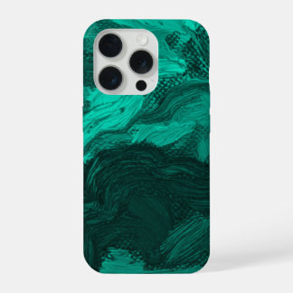 SMARAGD-WIRBEL-HANDYTASCHE iPhone 15 PRO HÜLLE
