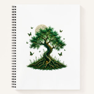 Smaragd-Zauberbaum-Latte-Macchiato-Tasse Notizblock