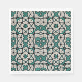 Smaragdachse abstrakt geometrisches Muster 1284 Serviette (Vorderseite)