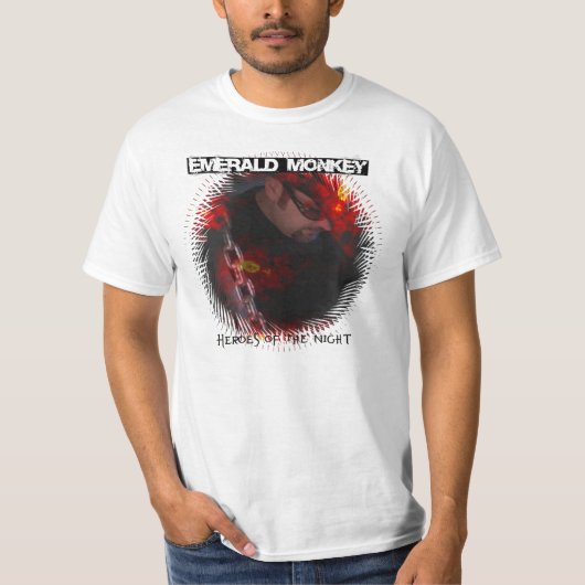 Smaragdaffe "Helder der Nacht" grundlegendes T-Shirt (Vorderseite)