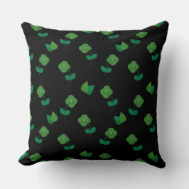 Smaragdblüten auf schwarz kissen
