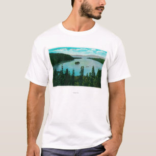 Smaragdbucht-Ansicht über See TahoeLake Tahoe, CA T-Shirt