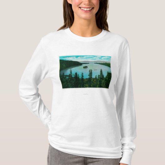 Smaragdbucht-Ansicht über See TahoeLake Tahoe, CA T-Shirt (Vorderseite)