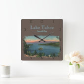 Smaragdbucht-Lake- Tahoegewohnheit Quadratische Wanduhr (Zuhause)