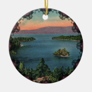 Smaragdbucht - Lake- Tahoeverzierung Keramik Ornament