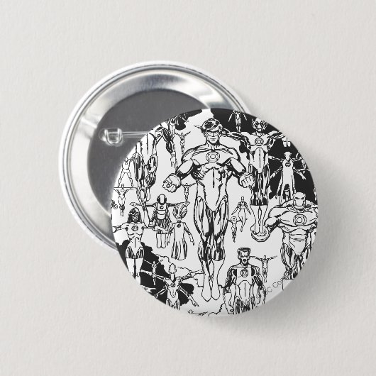 Smaragddämmerungs-Abdeckung, Schwarzweiss Button (Vorne & Hinten)