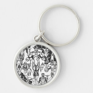 Smaragddämmerungs-Abdeckung, Schwarzweiss Schlüsselanhänger