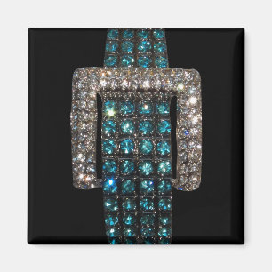 Smaragde und Diamant-Kunst Bling Bling Magnet