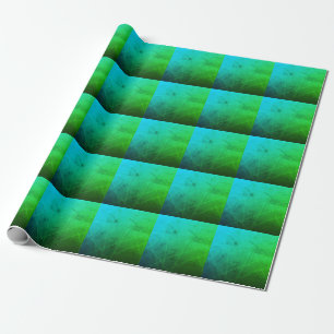 Smaragde Waves: Einzigartig grün und blau Geschenkpapier