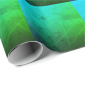 Smaragde Waves: Einzigartig grün und blau Geschenkpapier (Rolleneckpunkt)