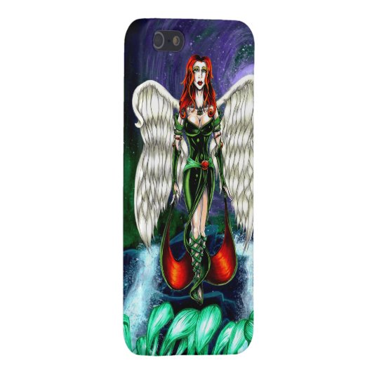 Smaragdengel iPhone 5/5s Mattfall durch "CaseSavvy iPhone Hülle (Rückseite rechts)