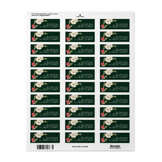 smaragdfarbene Rücksendeadresse (Vorne)