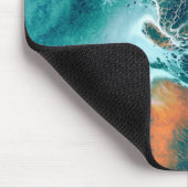 Smaragdfarbenen Gezeiten in Bewegung Mousepad (Ecke)