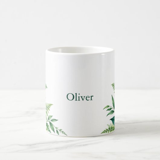 Smaragdfarn Personalisiert Kaffeetasse (Mittel)