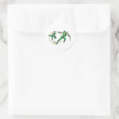Smaragdgladiator & Smaragdbogenschütze Runder Aufkleber (Tasche)