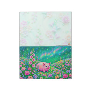 Smaragdglas-Schwein-Notizblock Notizblock