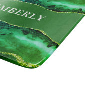 Smaragdgrün agate Marmorname Schneidebrett (Ecke)