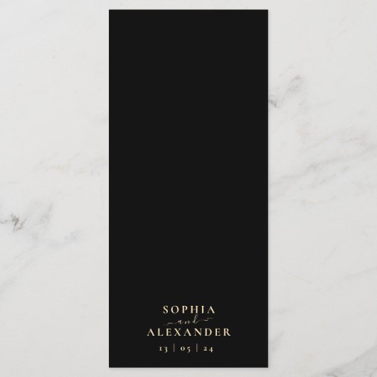 Smaragdgrün agdschwarz menükarte (Rückseite)