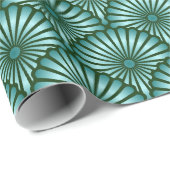 Smaragdgrün-ägyptischer Palmen-Farn-Baum Geschenkpapier (Rolleneckpunkt)