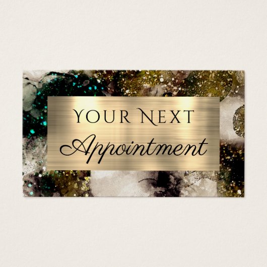 Smaragdgrün-Aquarelltermin-Karte (Vorderseite)