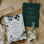 Smaragdgrün auf einer Hochzeit Einladung