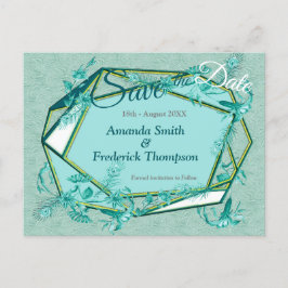 Smaragdgrün auf einer Skulptur texturiert Ankündigungspostkarte