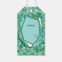 Smaragdgrün auf einer Skulptur texturiert Geschenkanhänger