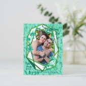 Smaragdgrün auf einer Skulpturenstruktur Ankündigungspostkarte (Stehend Vorderseite)