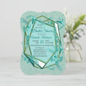 Smaragdgrün auf einer Skulpturenstruktur Einladung (Stehend Vorderseite)