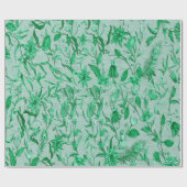 Smaragdgrün auf einer Skulpturenstruktur Geschenkpapier (Flach)