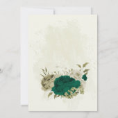 smaragdgrün-beige-Blume Geburtstag Einladung (Rückseite)
