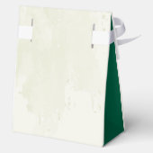 Smaragdgrün-beige-Blume Hochzeit Geschenkschachtel (Rückseite)