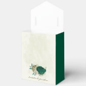 Smaragdgrün-beige-Blume Hochzeit Geschenkschachtel (Offen)
