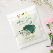 Smaragdgrün-beige-Blume Hochzeit Geschenktütchen (Versiegelt)