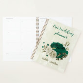 Smaragdgrün-beige-Blume Hochzeit Planer (Anzeige)