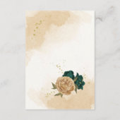 Smaragdgrün-beige-goldgelb Begleitkarte (Rückseite)