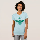 Smaragdgrün-Bienenkönigin-Logo. Sind Sie eine T-Shirt (Vorne ganz)