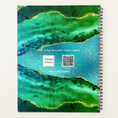 Smaragdgrün-blaue Agarate-Marmornamenskript Planer (Rückseite)