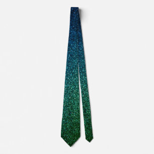 Smaragdgrün-blauer Glitter-Geburtstags-Hochzeitsge Krawatte