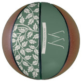 Smaragdgrün Blumen Spiel Basketball (Vertikal)
