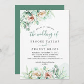 Smaragdgrün - die Hochzeit der Einladung (Vorne/Hinten)