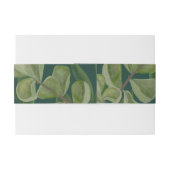 Smaragdgrün Elegante rustikale Blätter üppig Einladungsbanderole (Rückseitenbeispiel)