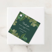 Smaragdgrün Elegante rustikale Blätter üppig Geschenkanhänger (Beispiel)