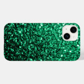 Smaragdgrün falscher Glitter funkelt Case-Mate iPhone Hülle (Rückseite (Horizontal))