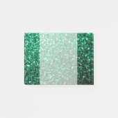 Smaragdgrün falscher Glitter funkelt Post-it Klebezettel (Vorderseite)